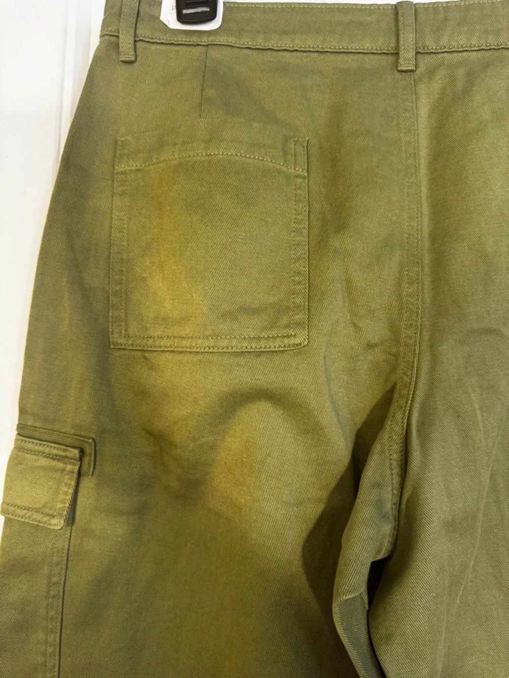 Pink Victoria’s Secret Olive Green Wide Leg Cargo Utility Pants sz Large NWT - Picture 7 of 8